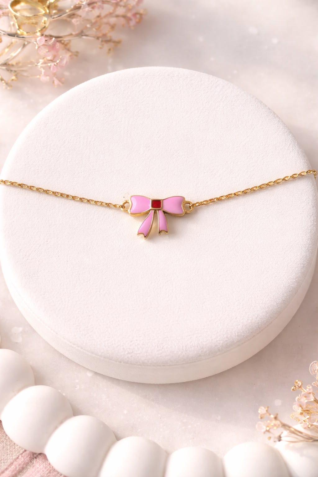 Pink Bow Bracelet