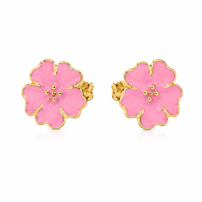 Pink Blossom Stud Earrings