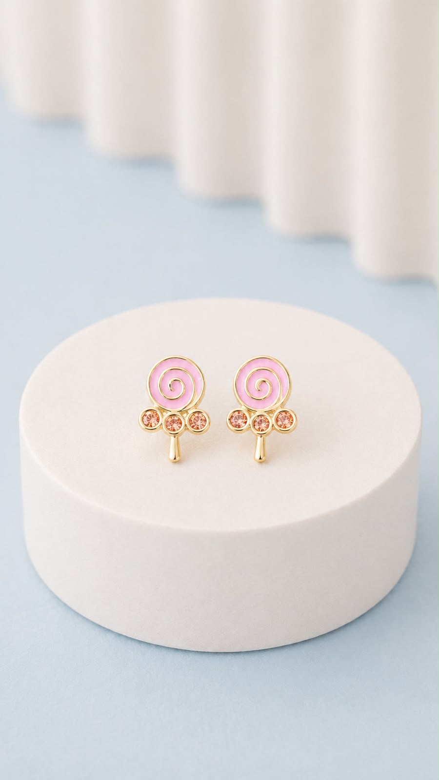 Pink Lollipop Kids Stud Earrings